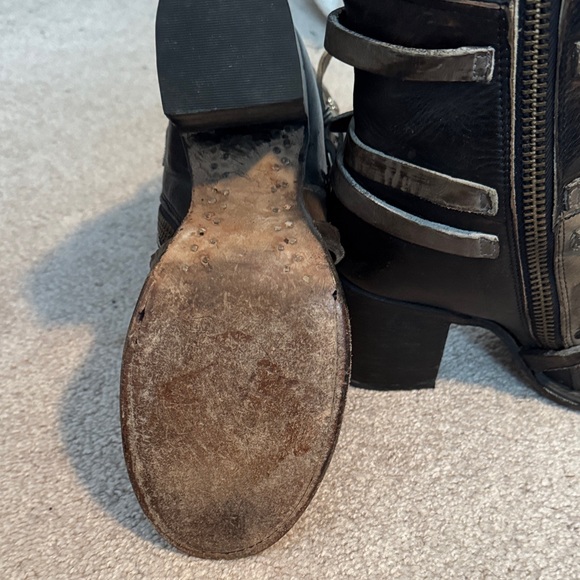 Freebird Brown with black Leather Women's Boots - Picture 4 of 5